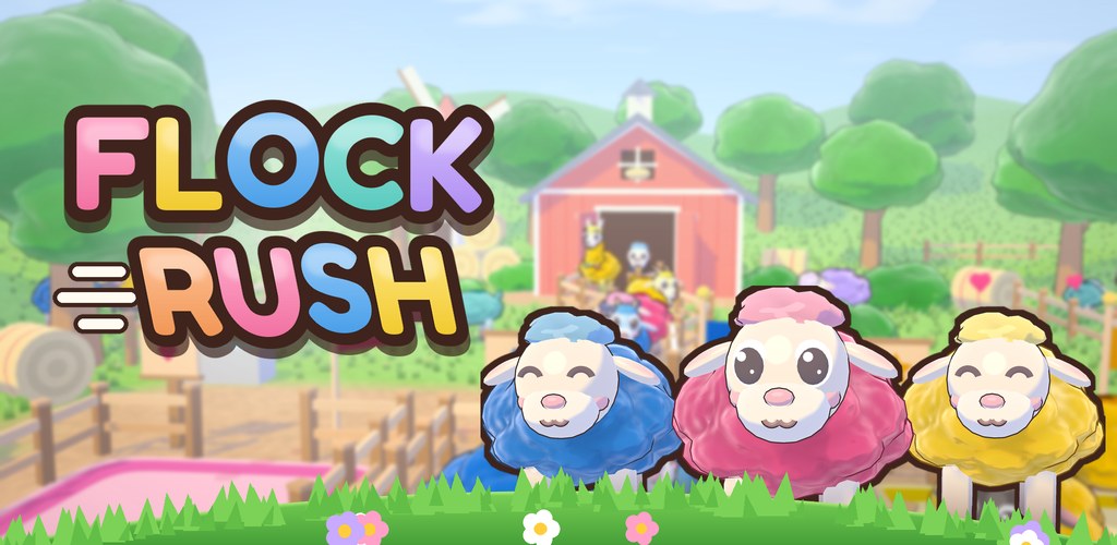Flock Rush – colorful sheep on a sunny farm